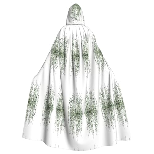 Kapuzenumhang mit grünem Pflanzendruck, lange Kapuze, für Weihnachten, Halloween, Kostüme Kapuzenumhang mit grünem Pflanzendruck, lange Kapuze, für Weihnachten, Halloween, Kostüme von Vuoongt