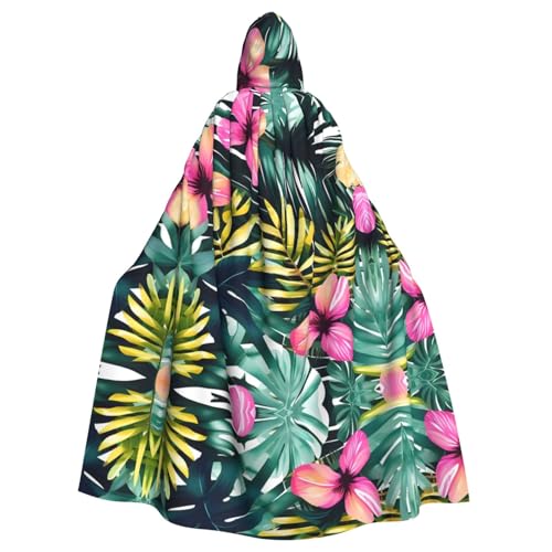 Tropischer Sommer-Umhang mit hawaiianischer Blume, Palmenblätter, Kapuzenumhang, lange Kapuze, Weihnachten, Halloween-Kostüme Tropischer Sommer-Umhang mit hawaiianischer Blume, Palmenblätter, Kapuzenumhang, lange Kapuze, Weihnachten, Halloween-Kostüme von Vuoongt