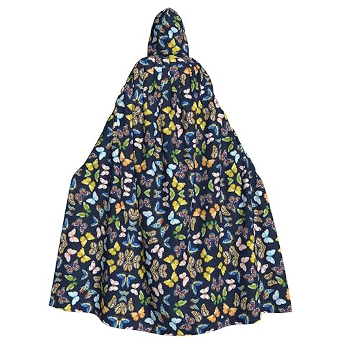 Umhang mit Kapuze, Motiv: Blätter, bunt, Schmetterlings-Druck, lange Kapuze, Weihnachten, Halloween, Kostüme Umhang mit Kapuze, Motiv: Blätter, bunt, Schmetterlings-Druck, lange Kapuze, Weihnachten, Halloween, Kostüme von Vuoongt