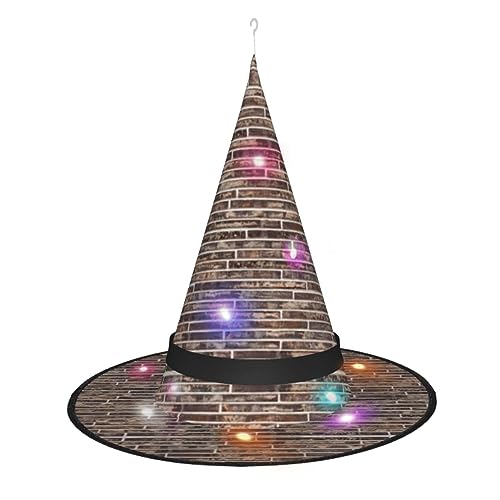 Vuoongt Backsteinmauer Druck Halloween Hut Vielseitig Leicht Kostüm Zubehör Faltbare Spitze Hutwithlight Vuoongt Backsteinmauer Druck Halloween Hut Vielseitig Leicht Kostüm Zubehör Faltbare Spitze Hutwithlight von Vuoongt