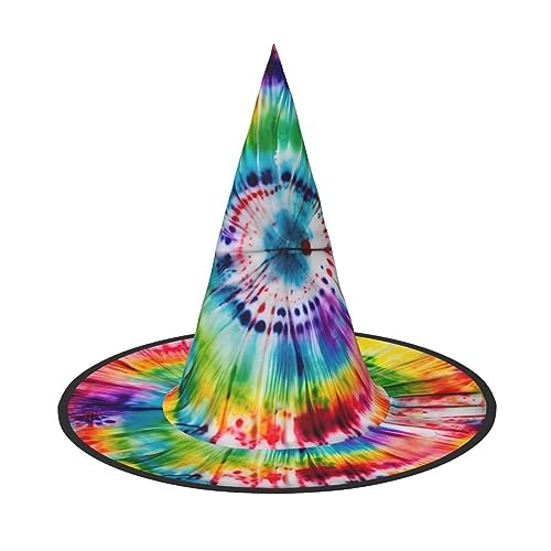 Vuoongt Batik-Hut, Hippie-Druck, Halloween-Hut, vielseitig, leicht, Kostümzubehör, faltbar, spitzer Hut Vuoongt Batik-Hut, Hippie-Druck, Halloween-Hut, vielseitig, leicht, Kostümzubehör, faltbar, spitzer Hut von Vuoongt