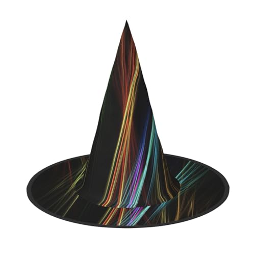 Vuoongt Bunte Linien, Kunstdruck, Halloween-Hut, vielseitig, leicht, Kostüm-Zubehör, faltbar, spitzer Hut Vuoongt Bunte Linien, Kunstdruck, Halloween-Hut, vielseitig, leicht, Kostüm-Zubehör, faltbar, spitzer Hut von Vuoongt