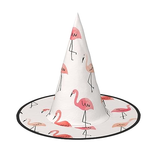 Vuoongt Flamingo,Druck Halloween Hut Vielseitig Leicht Kostüm Zubehör Faltbarer Spitzhut Vuoongt Flamingo,Druck Halloween Hut Vielseitig Leicht Kostüm Zubehör Faltbarer Spitzhut von Vuoongt