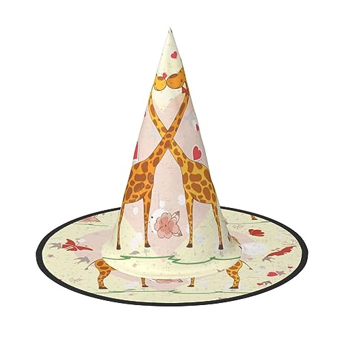 Vuoongt Giraffe Herz Blume Schmetterling Druck Halloween Hut Vielseitig Leicht Kostüm Zubehör Faltbarer Spitzhut Vuoongt Giraffe Herz Blume Schmetterling Druck Halloween Hut Vielseitig Leicht Kostüm Zubehör Faltbarer Spitzhut von Vuoongt
