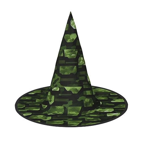 Vuoongt Grüner Militär-Hut, Camouflage-Druck, vielseitig, leicht, Kostümzubehör, faltbar, spitzer Hut Vuoongt Grüner Militär-Hut, Camouflage-Druck, vielseitig, leicht, Kostümzubehör, faltbar, spitzer Hut von Vuoongt