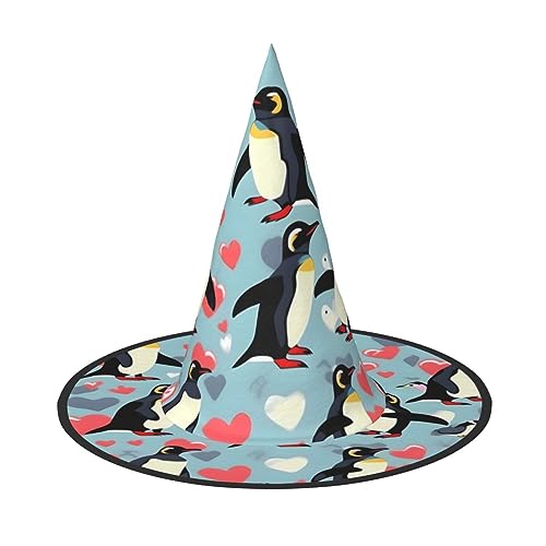 Vuoongt Halloween-Hut mit Aufschrift "I Love Penguins", vielseitig, leicht, Kostümzubehör, faltbar, spitzer Hut Vuoongt Halloween-Hut mit Aufschrift "I Love Penguins", vielseitig, leicht, Kostümzubehör, faltbar, spitzer Hut von Vuoongt