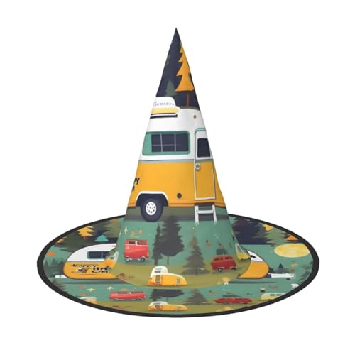 Vuoongt Happy Bus Campers Print Halloween Hut Vielseitig Leicht Kostüm Zubehör Faltbarer Spitzhut Vuoongt Happy Bus Campers Print Halloween Hut Vielseitig Leicht Kostüm Zubehör Faltbarer Spitzhut von Vuoongt