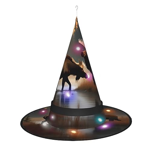 Vuoongt Hirsch Bär Elch Druck Halloween Hut Vielseitig Leicht Kostüm Zubehör Faltbar Spitze Hutwithlight Vuoongt Hirsch Bär Elch Druck Halloween Hut Vielseitig Leicht Kostüm Zubehör Faltbar Spitze Hutwithlight von Vuoongt