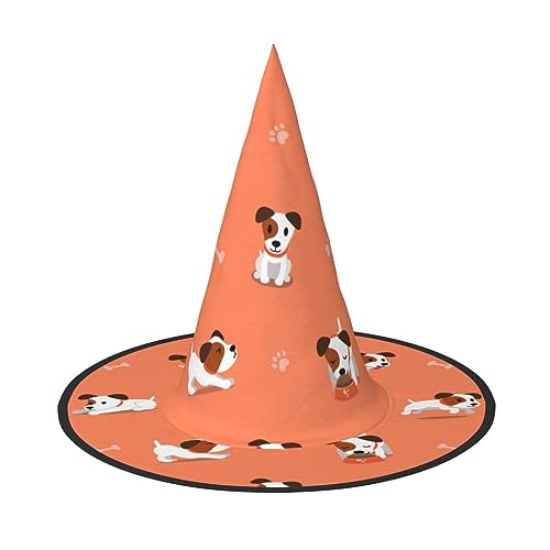 Vuoongt Hund mit großen Knochen, Halloween-Hut, vielseitig, leicht, Kostüm-Zubehör, faltbar, spitzer Hut Vuoongt Hund mit großen Knochen, Halloween-Hut, vielseitig, leicht, Kostüm-Zubehör, faltbar, spitzer Hut von Vuoongt