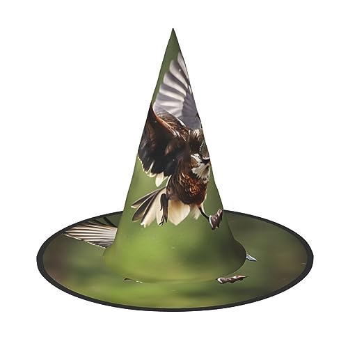 Vuoongt Jagd fliegender wilder Druck Halloween Hut vielseitig leicht Kostüm Zubehör Faltbarer Spitzhut Vuoongt Jagd fliegender wilder Druck Halloween Hut vielseitig leicht Kostüm Zubehör Faltbarer Spitzhut von Vuoongt