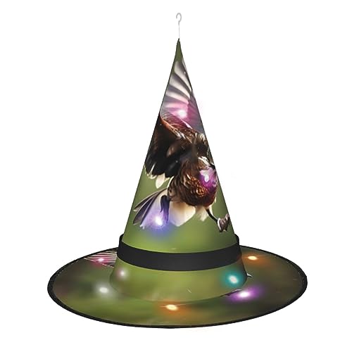 Vuoongt Jagd fliegender wilder Druck Halloween Hut vielseitiges leichtes Kostümzubehör Faltbares spitzes Hutlicht Vuoongt Jagd fliegender wilder Druck Halloween Hut vielseitiges leichtes Kostümzubehör Faltbares spitzes Hutlicht von Vuoongt