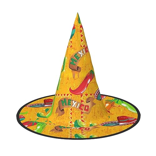 Vuoongt Kaktushut und Chili-Pfeffer-Druck, Halloween-Hut, vielseitig, leicht, Kostümzubehör, faltbarer Spitzhut Vuoongt Kaktushut und Chili-Pfeffer-Druck, Halloween-Hut, vielseitig, leicht, Kostümzubehör, faltbarer Spitzhut von Vuoongt