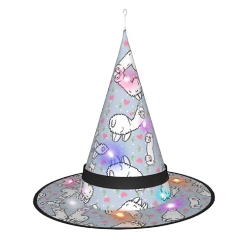 Vuoongt Kamelrot, Herz-Druck, Halloween-Hut, vielseitig, leicht, Kostümzubehör, faltbar, spitz, Hutlicht Vuoongt Kamelrot, Herz-Druck, Halloween-Hut, vielseitig, leicht, Kostümzubehör, faltbar, spitz, Hutlicht von Vuoongt