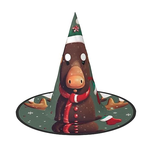Vuoongt Lustiger Weihnachtselchkopf-Druck, Halloween-Hut, vielseitig, leicht, Kostümzubehör, faltbar, spitzer Hut Vuoongt Lustiger Weihnachtselchkopf-Druck, Halloween-Hut, vielseitig, leicht, Kostümzubehör, faltbar, spitzer Hut von Vuoongt