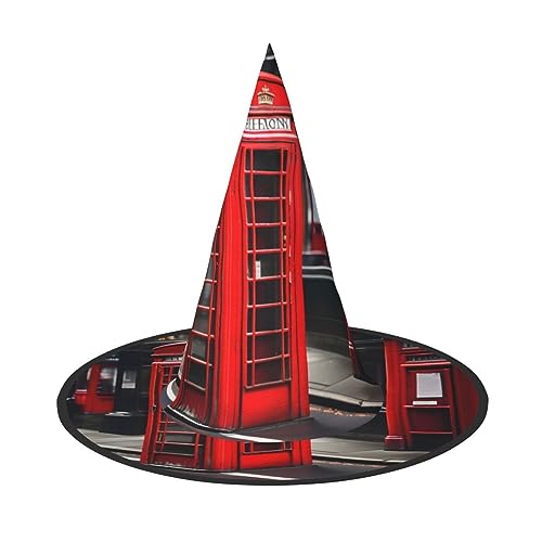 Vuoongt Rote Telefonzelle London Street Print Halloween Hut Vielseitiger Leichter Kostümzubehör Faltbarer Spitzhut Vuoongt Rote Telefonzelle London Street Print Halloween Hut Vielseitiger Leichter Kostümzubehör Faltbarer Spitzhut von Vuoongt