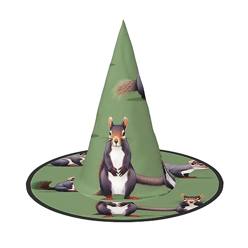 Vuoongt Roter Eichhörnchen-Druck, Halloween-Hut, vielseitig, leicht, Kostümzubehör, faltbar, spitzer Hut Vuoongt Roter Eichhörnchen-Druck, Halloween-Hut, vielseitig, leicht, Kostümzubehör, faltbar, spitzer Hut von Vuoongt
