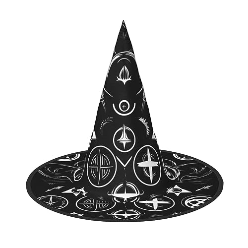 Vuoongt Supernatural Symbols Schwarzer Druck Halloween Hut Vielseitiger Leichter Kostüm Zubehör Faltbarer Spitzhut Vuoongt Supernatural Symbols Schwarzer Druck Halloween Hut Vielseitiger Leichter Kostüm Zubehör Faltbarer Spitzhut von Vuoongt