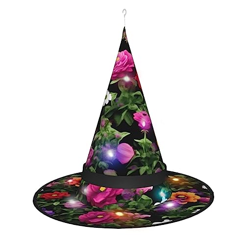 Vuoongt Thug Life Blumen-Druck, Halloween-Hut, vielseitig, leicht, Kostümzubehör, faltbar, spitz, Hutwithlight Vuoongt Thug Life Blumen-Druck, Halloween-Hut, vielseitig, leicht, Kostümzubehör, faltbar, spitz, Hutwithlight von Vuoongt