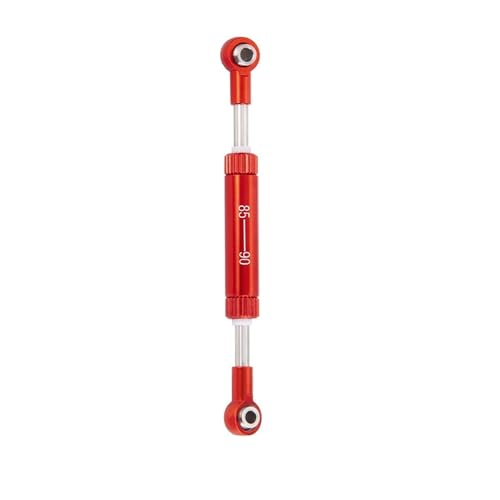 Vuzmode 1 Stück Metall-Servo-Lenkstange, verstellbare Zugstange, for SCX10 90046 TRX4 D90 D110 CC01 1/10 RC Crawler Car RC-Querlenker(Red 85-90mm) von Vuzmode
