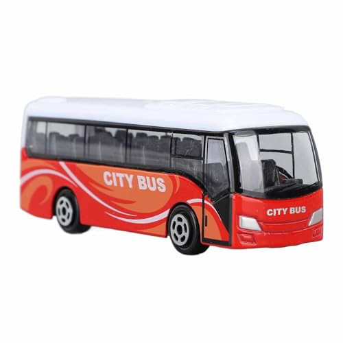 Vvikizy 4-in-Bus-Modell, Bus-Modell, Legierung, Bus-Statue, Eltern-Kind-Interaktion, Bus-Skulptur, Lebensecht, Exquisites Sammlerfahrzeug-Modell für Jungen und Mädchen (Rot) von Vvikizy