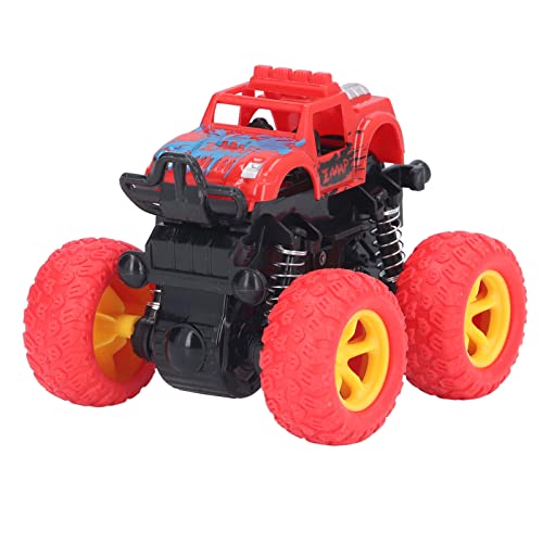 Vvikizy Inertial Off Road -Fahrzeugspielzeug, 360 Rotation 4 Radantriebssimulationsauto -Modell mit Federfeder für Gewalt, 4 -Rad -Antriebsfahrzeugspielzeug (Rot) von Vvikizy