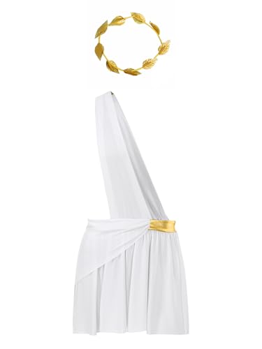 Vxuxlje Antiker Griechischer Römischer Mann Kostüm Ein Schulter Griechische Toga Spartanischer Krieger Toga Rock Kopfbedeckung Unterwäsche Cosplay Halloween Outfits Weiß S Vxuxlje Antiker Griechischer Römischer Mann Kostüm Ein Schulter Griechische Toga Spartanischer Krieger Toga Rock Kopfbedeckung Unterwäsche Cosplay Halloween Outfits Weiß S von Vxuxlje