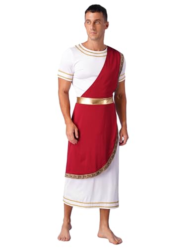 Vxuxlje Augustus Herren Römisches Kostüm Julius Caesar Kleidung Erwachsene Toga Robe Römisches Kostüm Herren Kleidung Robe Rollenspiel Verkleidung Burgund XXL Vxuxlje Augustus Herren Römisches Kostüm Julius Caesar Kleidung Erwachsene Toga Robe Römisches Kostüm Herren Kleidung Robe Rollenspiel Verkleidung Burgund XXL von Vxuxlje