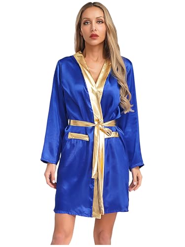 Vxuxlje Damen Boxmantel Boxen Satinmantel Mit Kapuze Muay Thai Uniformen Boxkampf Kostüm Halloween Mottopartys Rollenspiele Karnevalskostüm Königsblau 40 Vxuxlje Damen Boxmantel Boxen Satinmantel Mit Kapuze Muay Thai Uniformen Boxkampf Kostüm Halloween Mottopartys Rollenspiele Karnevalskostüm Königsblau 40 von Vxuxlje