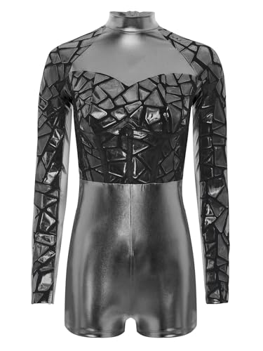 Vxuxlje Damen Glitzer Metallic Body Langarm Bodysuit Leder Jumpsuit Wetlook Leotard Tanzbody Clubwear Nachtclubs Schwarz XXL Vxuxlje Damen Glitzer Metallic Body Langarm Bodysuit Leder Jumpsuit Wetlook Leotard Tanzbody Clubwear Nachtclubs Schwarz XXL von Vxuxlje