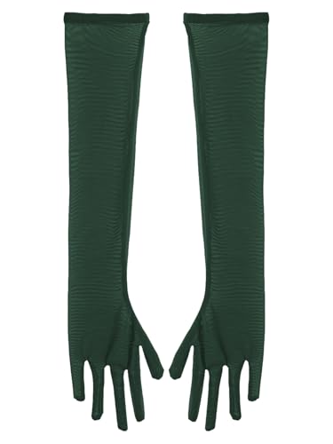 Vxuxlje Damen Herren Transparent Mesh Handschuhe Ultradünner Tüll Handschuhe Lange Hochzeiten Cosplay Set Grün XL Vxuxlje Damen Herren Transparent Mesh Handschuhe Ultradünner Tüll Handschuhe Lange Hochzeiten Cosplay Set Grün XL von Vxuxlje