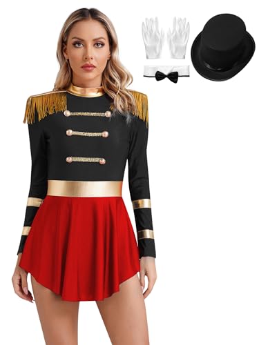 Vxuxlje Domina Zirkus Kostüm Für Damen Trainerin Domina Trikot Frack Jacke Showman Bodysuit Schleife Hut Handschuhe Show Kostüm Cosplay Kostüme C Schwarz M Vxuxlje Domina Zirkus Kostüm Für Damen Trainerin Domina Trikot Frack Jacke Showman Bodysuit Schleife Hut Handschuhe Show Kostüm Cosplay Kostüme C Schwarz M von Vxuxlje