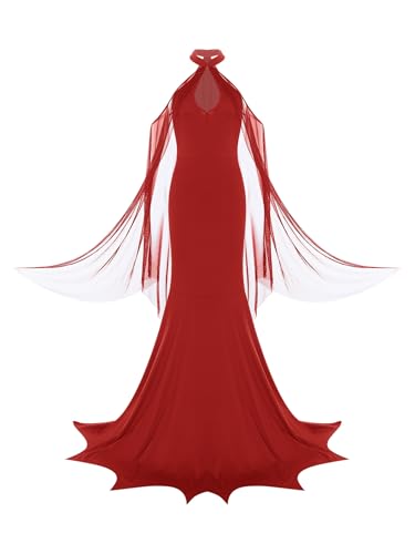 Vxuxlje Gothic Kleid Damen Halloween Viktorianisches Kleid Mittelalter Kleidung Hochzeitskleid Hexenkleid Festival Outfit Karneval Fasching Kostüm Rot 3XL Vxuxlje Gothic Kleid Damen Halloween Viktorianisches Kleid Mittelalter Kleidung Hochzeitskleid Hexenkleid Festival Outfit Karneval Fasching Kostüm Rot 3XL von Vxuxlje