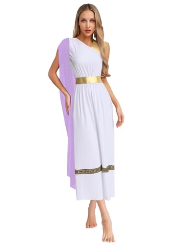 Vxuxlje Griechische Göttin Kostüm Damen Halloween Cosplay Kostüm Römische Toga Antike Griechische Prinzessinnenkleid Karnevalskostüm Hellviolett M Vxuxlje Griechische Göttin Kostüm Damen Halloween Cosplay Kostüm Römische Toga Antike Griechische Prinzessinnenkleid Karnevalskostüm Hellviolett M von Vxuxlje