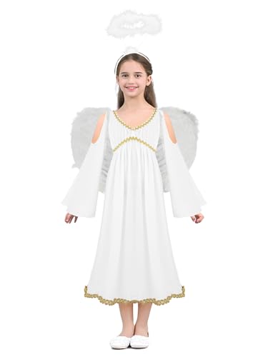 Vxuxlje Griechische Göttin Kostüm Für Mädchen Polyester Griechische Göttin Kleid Athena Toga Römisch Mit Flügeln Und Haaren Fantasie Kleider Cosplay Kostüme Weiß C 116-122 Vxuxlje Griechische Göttin Kostüm Für Mädchen Polyester Griechische Göttin Kleid Athena Toga Römisch Mit Flügeln Und Haaren Fantasie Kleider Cosplay Kostüme Weiß C 116-122 von Vxuxlje