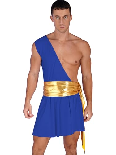 Vxuxlje Herren Griechisches Kostüm Griechisches Gewand Römische Toga Tunika Top Mit Rock Gladiatoren Helden Des Antiken Griechenlands Kostüm Faschingskostüm Blau 3XL Vxuxlje Herren Griechisches Kostüm Griechisches Gewand Römische Toga Tunika Top Mit Rock Gladiatoren Helden Des Antiken Griechenlands Kostüm Faschingskostüm Blau 3XL von Vxuxlje