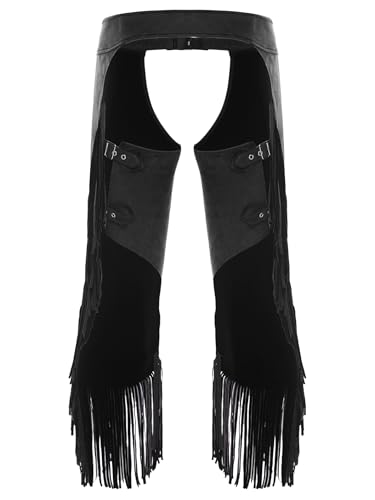 Vxuxlje Herren Cowboy Hosen Westliche Mode Hosen mit Quasten Cut Out Pants Durchsichtige Hotpants Cosplay Halloween Weihnachten Fasching Kostüm Schwarz L Vxuxlje Herren Cowboy Hosen Westliche Mode Hosen mit Quasten Cut Out Pants Durchsichtige Hotpants Cosplay Halloween Weihnachten Fasching Kostüm Schwarz L von Vxuxlje