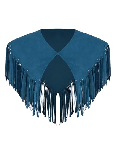 Vxuxlje Herren Fransen Schulterjacke Wildleder Shrug Armor Western Cowboy Kostüm Hippie Kleidung Halloween Cosplay Fasching Kostüm Festival Outfit Blau L Vxuxlje Herren Fransen Schulterjacke Wildleder Shrug Armor Western Cowboy Kostüm Hippie Kleidung Halloween Cosplay Fasching Kostüm Festival Outfit Blau L von Vxuxlje