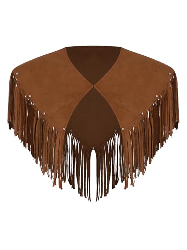Vxuxlje Herren Fransen Schulterjacke Wildleder Shrug Armor Western Cowboy Kostüm Hippie Kleidung Halloween Cosplay Fasching Kostüm Festival Outfit Dunkelbraun L Vxuxlje Herren Fransen Schulterjacke Wildleder Shrug Armor Western Cowboy Kostüm Hippie Kleidung Halloween Cosplay Fasching Kostüm Festival Outfit Dunkelbraun L von Vxuxlje