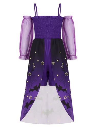 Vxuxlje Hexenkostüm Für Kinder Halloween Kleid Magisches Hexenoutfit Hexenkatze Verkleidung Karneval Geburtstag Cosplay Party Lila 98-104 Vxuxlje Hexenkostüm Für Kinder Halloween Kleid Magisches Hexenoutfit Hexenkatze Verkleidung Karneval Geburtstag Cosplay Party Lila 98-104 von Vxuxlje
