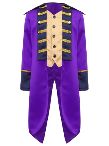 Vxuxlje Kind Renaissancejacke Steampunkkostüm Viktorianischer Mantel Langer Gotischer Mittelalterlicher Mantel Vintagekostüm Cosplay Halloween Karneval Lila 158-164 Vxuxlje Kind Renaissancejacke Steampunkkostüm Viktorianischer Mantel Langer Gotischer Mittelalterlicher Mantel Vintagekostüm Cosplay Halloween Karneval Lila 158-164 von Vxuxlje