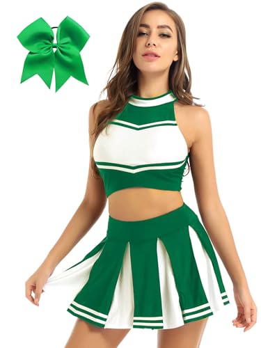 Vxuxlje Kostüm Damen Gestreiftes Ärmelloses Top Hoch Tailliertes Top Plissierter Rock Alinie Mit Schleife Haarband Cosplay Outfit Grün L Vxuxlje Kostüm Damen Gestreiftes Ärmelloses Top Hoch Tailliertes Top Plissierter Rock Alinie Mit Schleife Haarband Cosplay Outfit Grün L von Vxuxlje