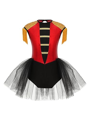 Vxuxlje Kostüm Dompteurin Zirkus Mädchen Zirkus Dompteur Moderator Kleid Tutu Ballett Eiskunstlauf Kurzärmel Kleider Prinzessin Karneval Rot 134-140 Vxuxlje Kostüm Dompteurin Zirkus Mädchen Zirkus Dompteur Moderator Kleid Tutu Ballett Eiskunstlauf Kurzärmel Kleider Prinzessin Karneval Rot 134-140 von Vxuxlje
