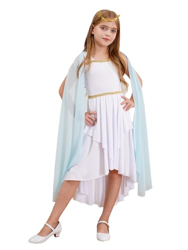 Vxuxlje Mädchen Renaissancekostüm Ärmellos Griechische Togakleidung Mit Kopfbedeckung Antikes Römisches Gewand Cosplay Karnevalskostüm Hellblau 122-128 Vxuxlje Mädchen Renaissancekostüm Ärmellos Griechische Togakleidung Mit Kopfbedeckung Antikes Römisches Gewand Cosplay Karnevalskostüm Hellblau 122-128 von Vxuxlje