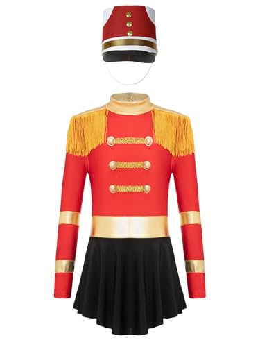Vxuxlje Mädchen Zirkus Dompteur Kostüm Tanzkleid Mit Hut Halloween Karneval Prinzessin Party Ballerina Kleider Rot B 158-164 Vxuxlje Mädchen Zirkus Dompteur Kostüm Tanzkleid Mit Hut Halloween Karneval Prinzessin Party Ballerina Kleider Rot B 158-164 von Vxuxlje