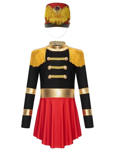 Vxuxlje Mädchen Zirkus Dompteur Kostüm Tanzkleid Mit Hut Halloween Karneval Prinzessin Party Ballerina Kleider Schwarz B 170 Vxuxlje Mädchen Zirkus Dompteur Kostüm Tanzkleid Mit Hut Halloween Karneval Prinzessin Party Ballerina Kleider Schwarz B 170 von Vxuxlje