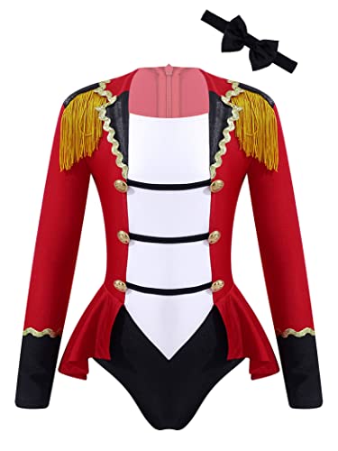 Vxuxlje Mädchen Zirkus Kostüme Langarm Tanzkleid Ballettkleid Weihnachtskostüm Ehrengarde Zirkusdirektor Cosplay Karneval Kostüm Rot 146-152 Vxuxlje Mädchen Zirkus Kostüme Langarm Tanzkleid Ballettkleid Weihnachtskostüm Ehrengarde Zirkusdirektor Cosplay Karneval Kostüm Rot 146-152 von Vxuxlje
