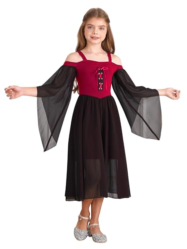 Vxuxlje Mittelalterliches Kleid Für Mädchen Schulter Victorianisches Kleid Traditionelles Renaissance Gotisches Prinzessinnen Kostüm Halloween Rot 170 Vxuxlje Mittelalterliches Kleid Für Mädchen Schulter Victorianisches Kleid Traditionelles Renaissance Gotisches Prinzessinnen Kostüm Halloween Rot 170 von Vxuxlje
