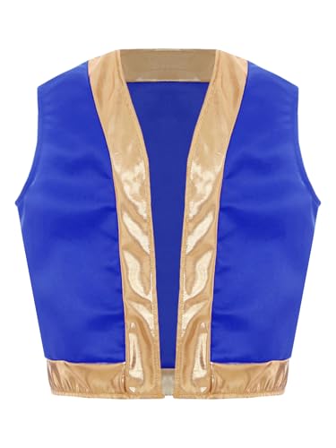 Vxuxlje Prinz Arabien Kinder Kostüm Aladino Weste Ärmellose Weste Cardigan Karnevalskostüm Aladino Cosplay Für Halloween Party Königsblau 158-164 Vxuxlje Prinz Arabien Kinder Kostüm Aladino Weste Ärmellose Weste Cardigan Karnevalskostüm Aladino Cosplay Für Halloween Party Königsblau 158-164 von Vxuxlje