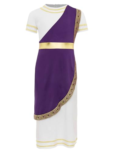 Vxuxlje Römischer Gladiatorenkostüm Für Kinder Halloween Römische Schule Griechisches Kostüm Set Thematische Partykleidung Cosplay Karneval Lila 122-128 Vxuxlje Römischer Gladiatorenkostüm Für Kinder Halloween Römische Schule Griechisches Kostüm Set Thematische Partykleidung Cosplay Karneval Lila 122-128 von Vxuxlje