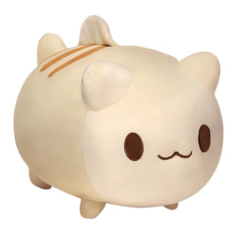 Vyloky 25 * 30/20 * 25cm dreidimensionale PP Baumwolle gefüllt Cartoon Katze Puppe Kissen, Stretch-Samt-Stoff, weich und schön, geeignet für Sofa-Kissen und Dekoration zu Hause (Beige Groß 25 * 30) Vyloky 25 * 30/20 * 25cm dreidimensionale PP Baumwolle gefüllt Cartoon Katze Puppe Kissen, Stretch-Samt-Stoff, weich und schön, geeignet für Sofa-Kissen und Dekoration zu Hause (Beige Groß 25 * 30) von Vyloky